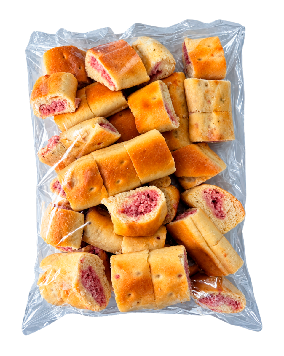 Enroladinho de presunto e queijo